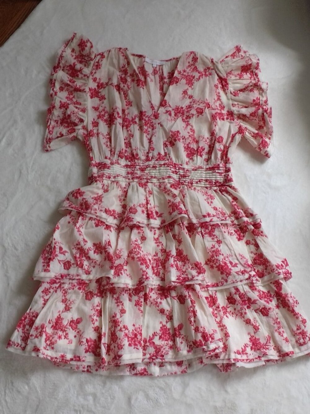 NEW OLIVACEOUS SIZE L RUFFLED DRESS